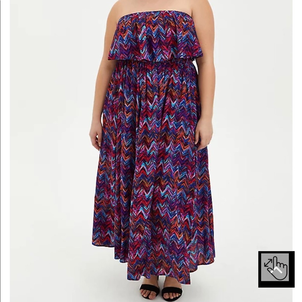 Torrid purple chevron tube dress Sz 4